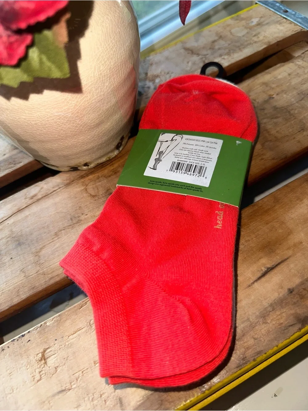 Kate Spade - 3 Pair Low-Cut Socks - Pink Strawberry, White, and Red - New